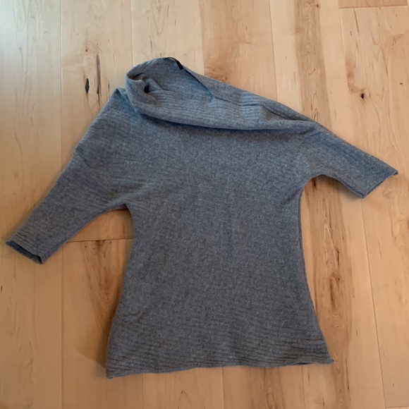 Boss virgin wool cowl neck asymmetrical sweater - Picture 2 of 4